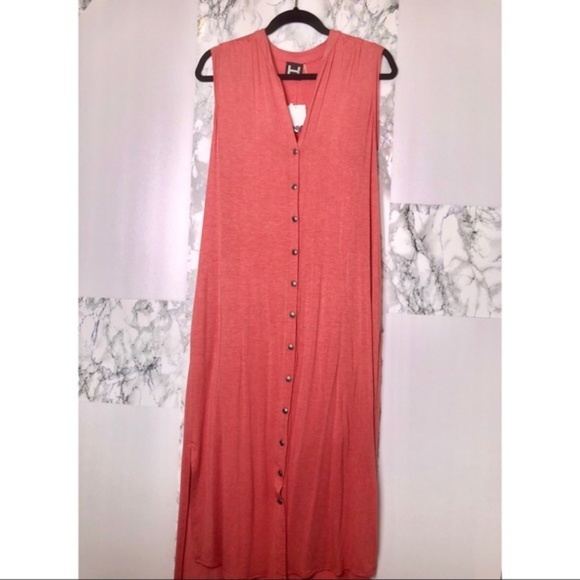 🌸H by Bordeaux Hi-Lo Button Shirt Dress - Picture 3 of 7